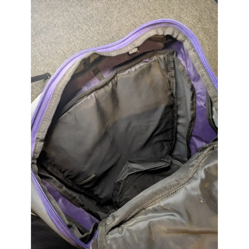 Easton Elite Purple/Gray Baseball Softball Backpack Duffle Game Ready Bat Bag